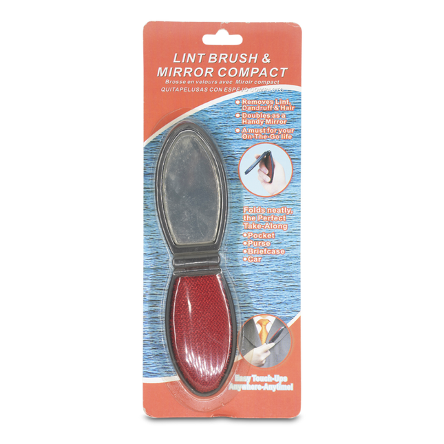 Mirror 2-in-1 Compact Mirror and Lint brush