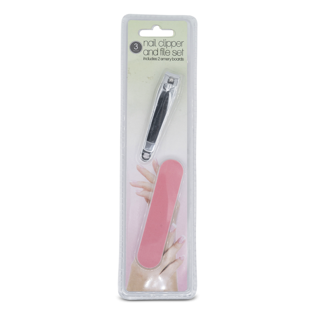 Nail Clipper 3pc Nail Clipper and Emery Board Set