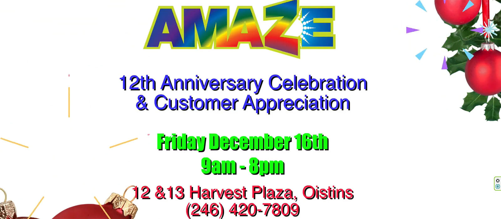 AMAZE 12th Anniversary 30 Sec Advertisement