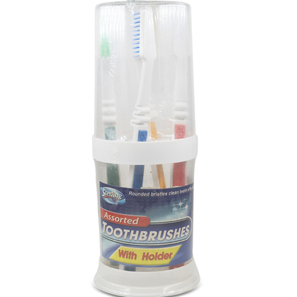 Toothbrush Holder with Toothbrushes