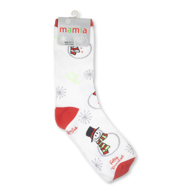 Mamia Red and White Christmas Themed Socks