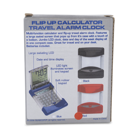 Flip Up Calculator Alarm Clock