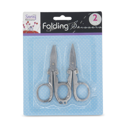 Sewing Notions 2 pc Stainless Steel Folding Scissos