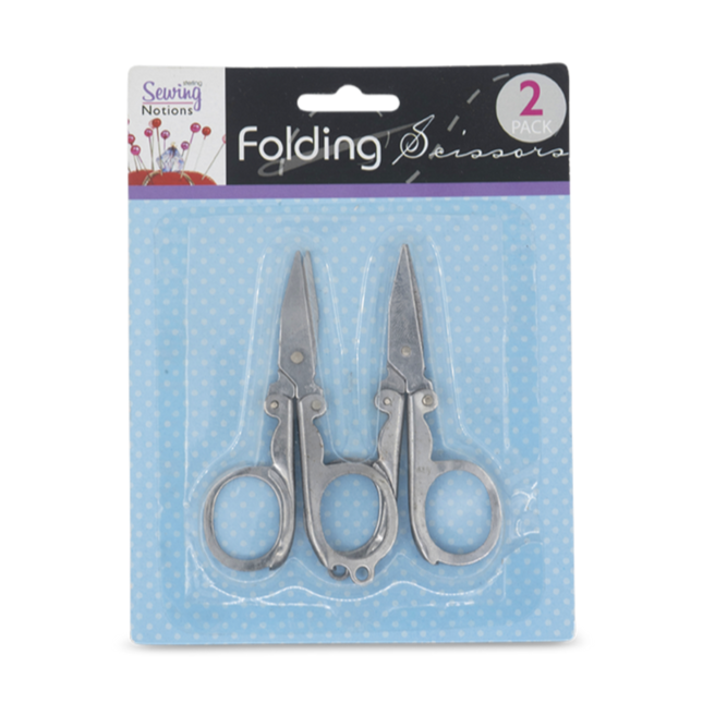 Sewing Notions 2 pc Stainless Steel Folding Scissos