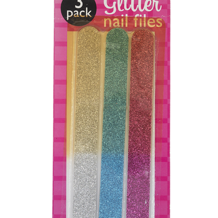 Nail Files 3pc Glitter Nail Files