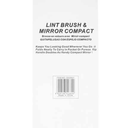 Mirror 2-in-1 Compact Mirror and Lint brush