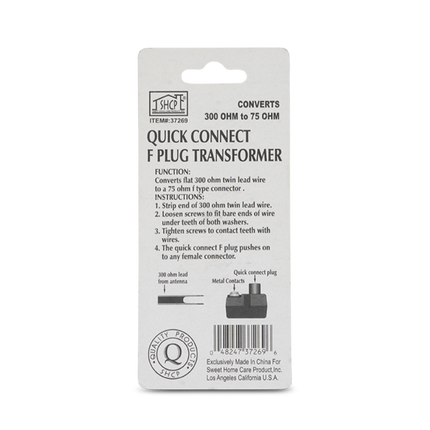 Quick Connect FPlugTransformer