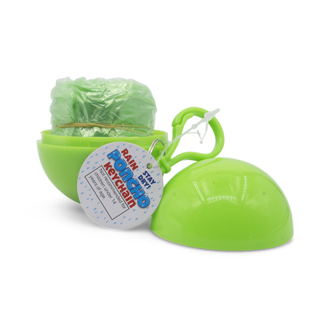 Keychain Green Rain Poncho Keychain