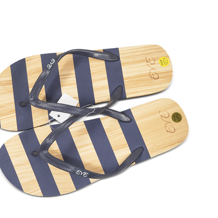 EveBlack & Tan Flip Flops