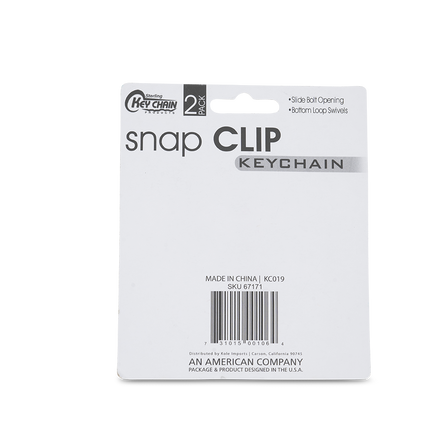 2pc Snap Clip Keychain