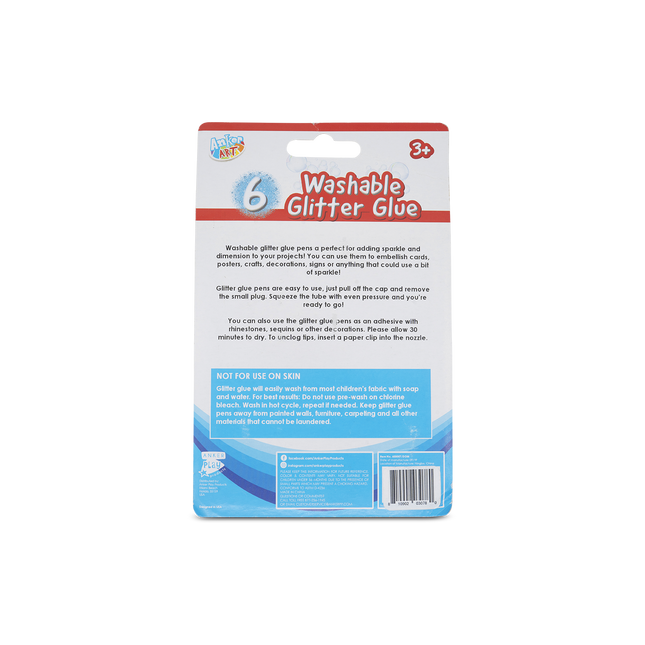 Sewing Notions 6pack Washable Glitter Glue