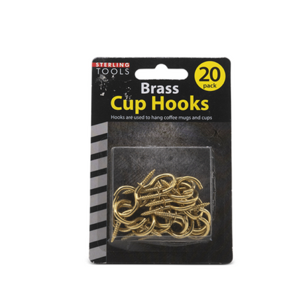 Sterling Tools Brass Cup Hooks