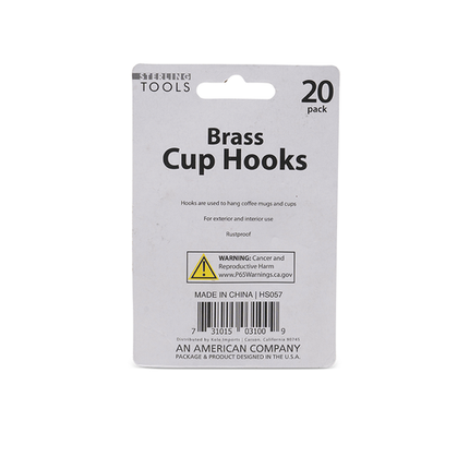 Sterling Tools Brass Cup Hooks